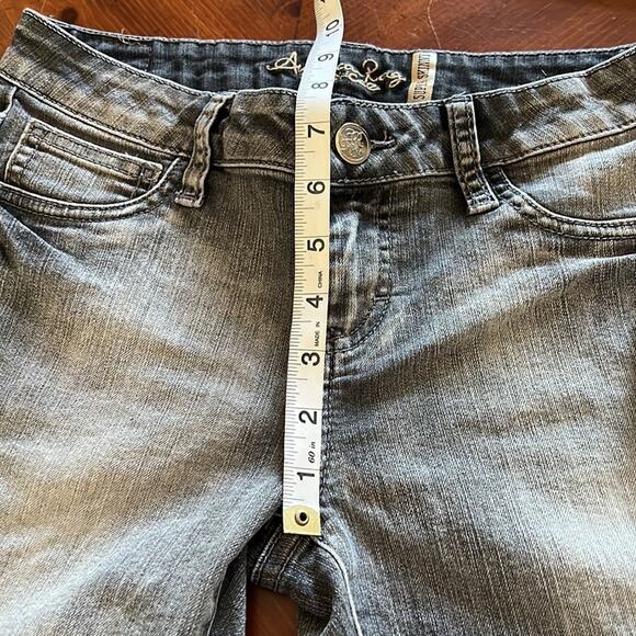 American Rag cie Faded Black Gray Super Skinny Stretch Denim Jeans Size 5-S - Picture 10 of 11
